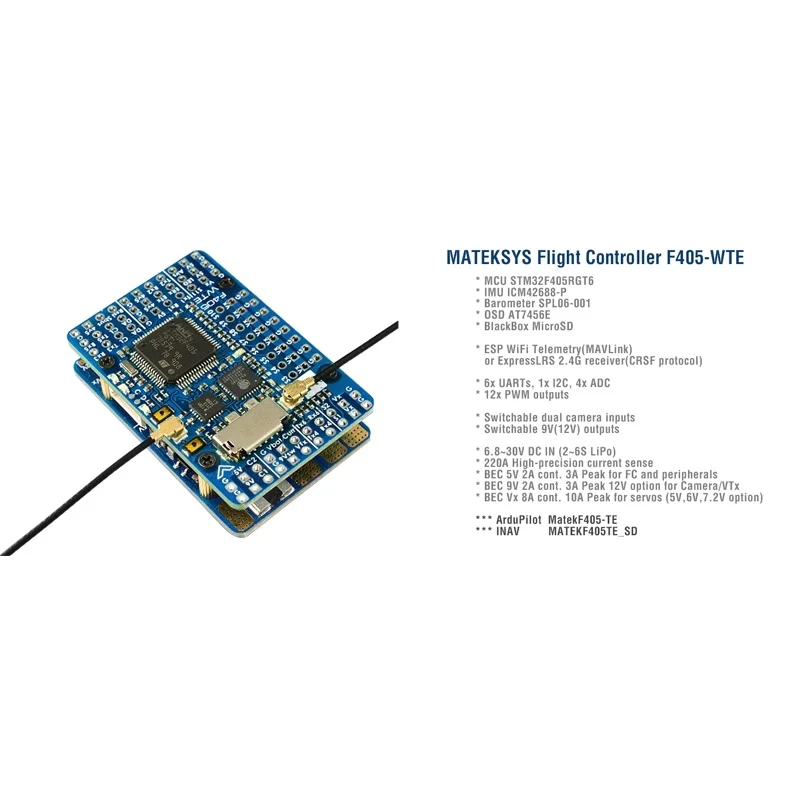 SkyDElFor MATEK Mateksys F405- - Mateksys Flight Controller F405 Wte บทวิจารณ์และราคา